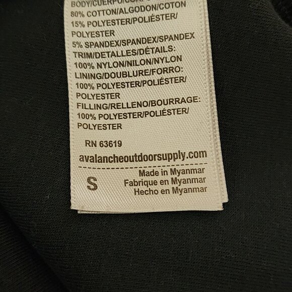 Alano by Avalanche Black Quilted Zip Jacket–Size Sm–Soft Stretch Fit Outdoor - Picture 10 of 11